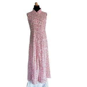 LIVRO LONG MAXI DRESS PINK AND WHITE SIZE S
